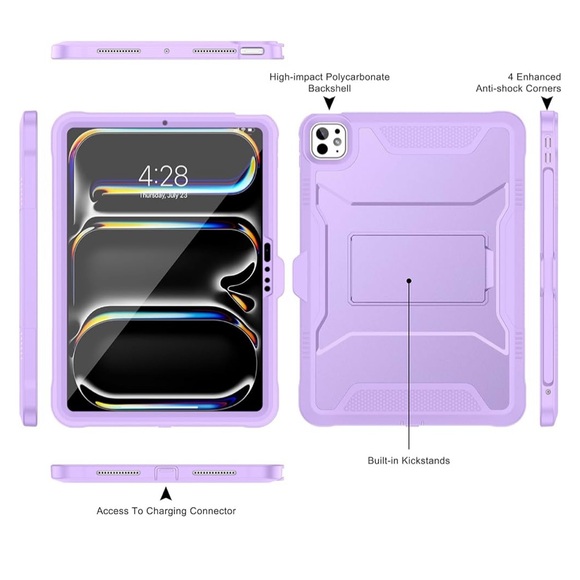 New Kickstand, Rugged Full body protective Lover for Apple iPad Pro 11”  5th Gen - Picture 3 of 14